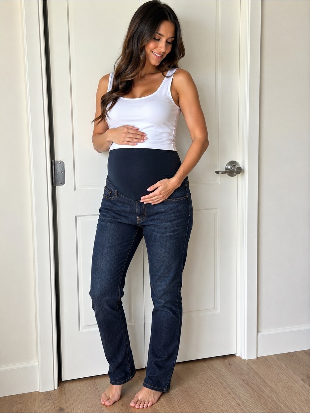 Levi’s Signature Gold Maternity Slim Boyfriend Jeans Dark Wash Size XL